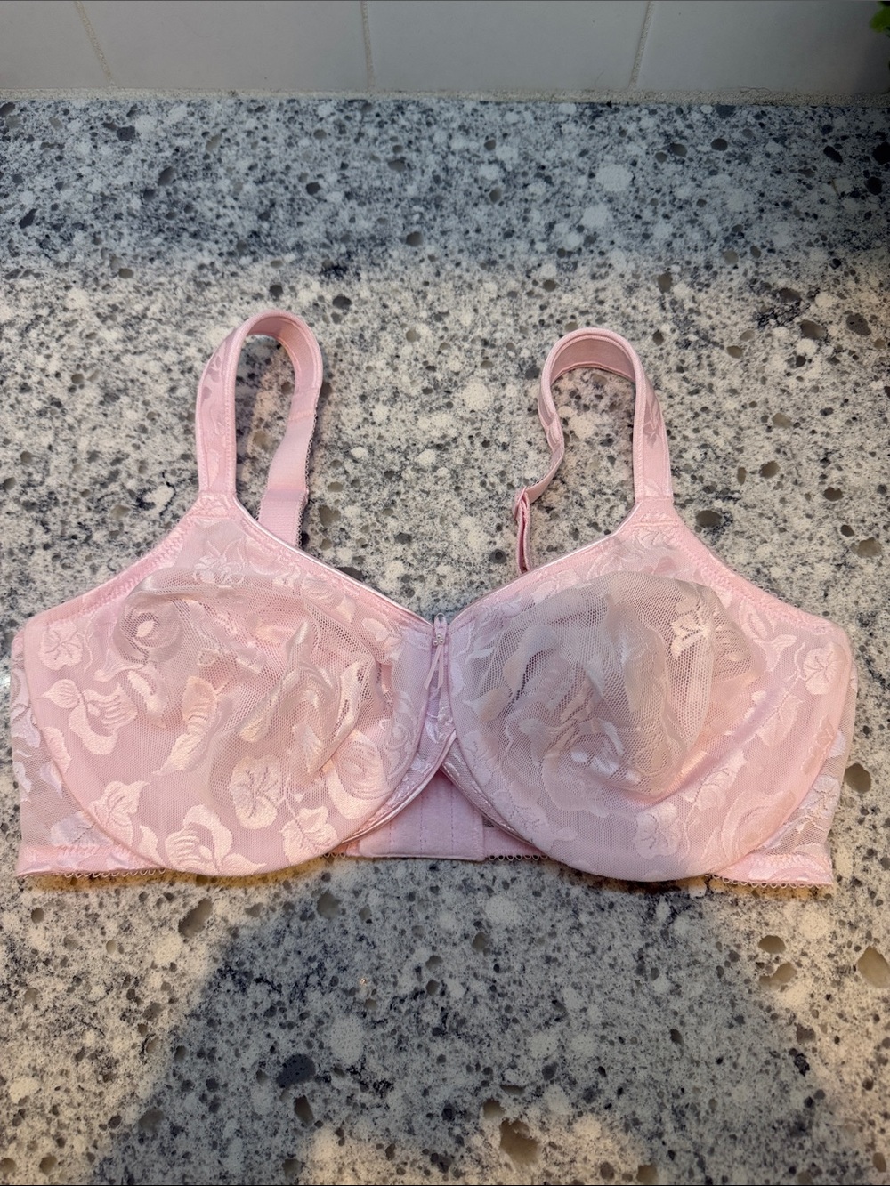 Wacoal Pale Pink Lace Full-Coverage Underwire Bra size 38D new no tags